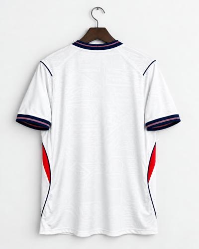 White Navy-Trimmed Soccer Jersey Back England Home Jersey 2026